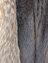 Mahogany Mink Coat w/ Krystal Fox Trim -Large