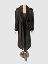 Dark Mink Coat -Medium (Black Diamond Mink)