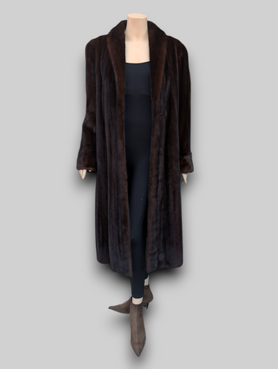Mahogany Mink Coat -Medium