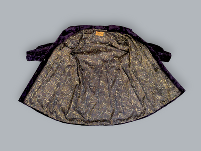 Purple Pieced Sheared Mink 7/8 Coat -XL - The Real Fur Deal