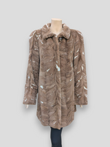 Natural Sheared Mink Paw Stroller -XL