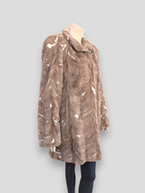 Natural Sheared Mink Paw Stroller -XL