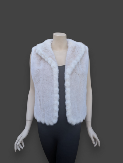 Blush Dyed Mink Vest -Medium