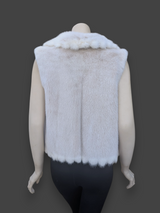 Blush Dyed Mink Vest -Medium