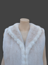 Blush Dyed Mink Vest -Medium