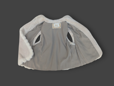 Blush Dyed Mink Vest -Medium
