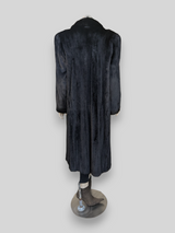Black Dyed Saga Mink Coat -Large