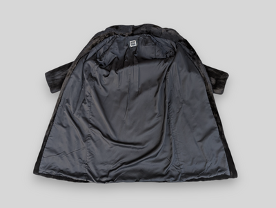 Black Dyed Saga Mink Coat -Large