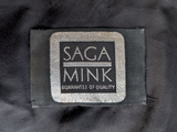 Black Dyed Saga Mink Coat -Large