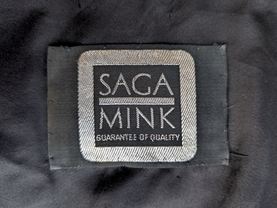 Black Dyed Saga Mink Coat -Large