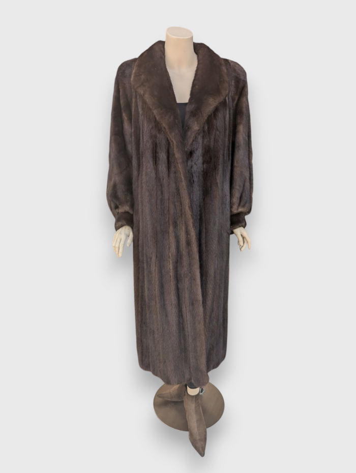 Mahogany Mink Coat -Large