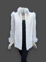 Light Sheared Beaver & Fox Jacket -Medium