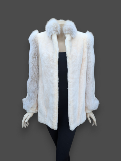 Light Sheared Beaver & Fox Jacket -Medium