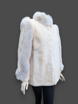 Light Sheared Beaver & Fox Jacket -Medium