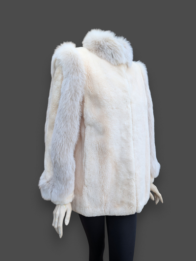 Light Sheared Beaver & Fox Jacket -Medium