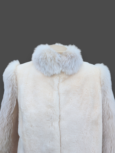 Light Sheared Beaver & Fox Jacket -Medium
