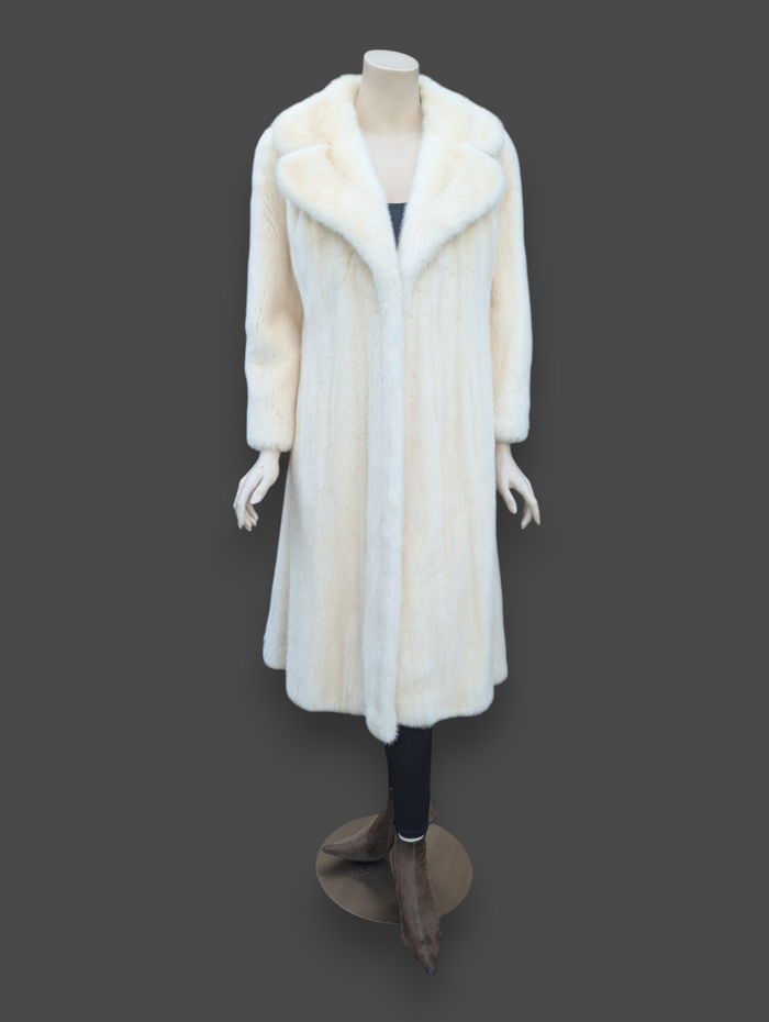 Eggshell White Mink Coat -Medium
