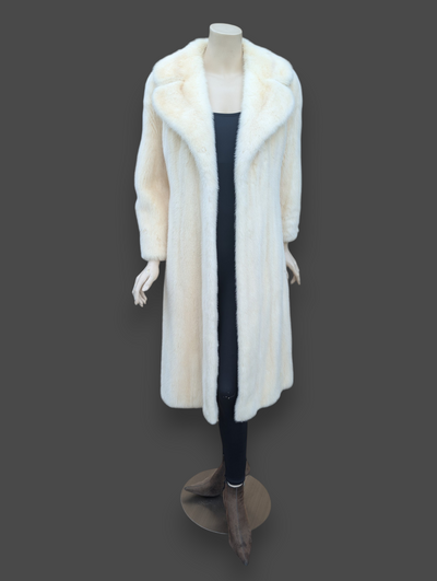 Eggshell White Mink Coat -Medium