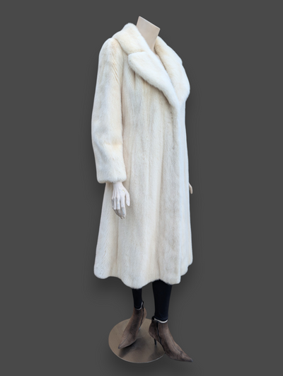 Eggshell White Mink Coat -Medium