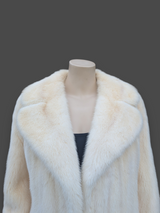 Eggshell White Mink Coat -Medium