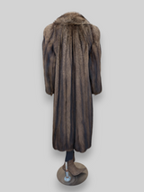 Natural Fisher Coat (Includes Fur Belt w/ Tails) -Large