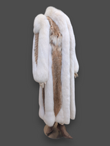 Cat Lynx Shadow Fox Trim Coat -Medium