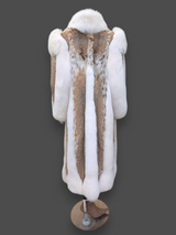Cat Lynx Shadow Fox Trim Coat -Medium