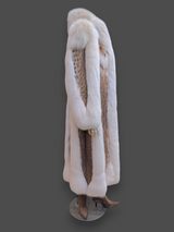 Cat Lynx Shadow Fox Trim Coat -Medium