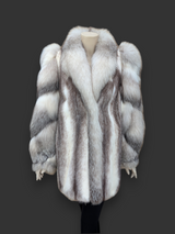 Silver Shadow Fox Jacket -Medium