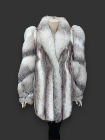 Silver Shadow Fox Jacket -Medium