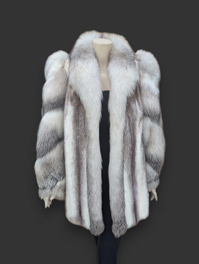 Silver Shadow Fox Jacket -Medium