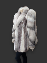 Silver Shadow Fox Jacket -Medium