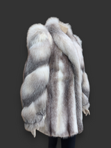 Silver Shadow Fox Jacket -Medium