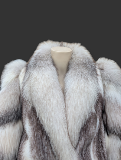 Silver Shadow Fox Jacket -Medium