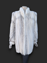 Gray Cross Mink Jacket -Medium