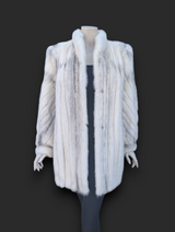 Gray Cross Mink Jacket -Medium