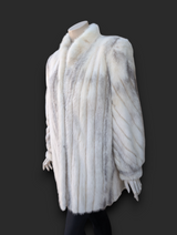 Gray Cross Mink Jacket -Medium