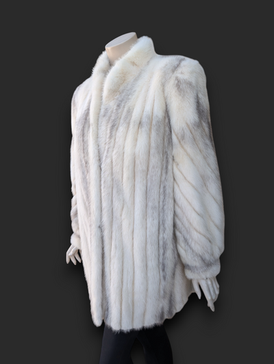 Gray Cross Mink Jacket -Medium