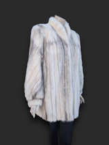 Gray Cross Mink Jacket -Medium