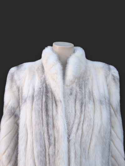 Gray Cross Mink Jacket -Medium
