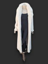 Light Mink & Fox Trim Coat -Medium