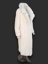 Light Mink & Fox Trim Coat -Medium