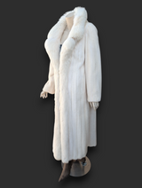 Light Mink & Fox Trim Coat -Medium