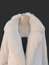 Light Mink & Fox Trim Coat -Medium