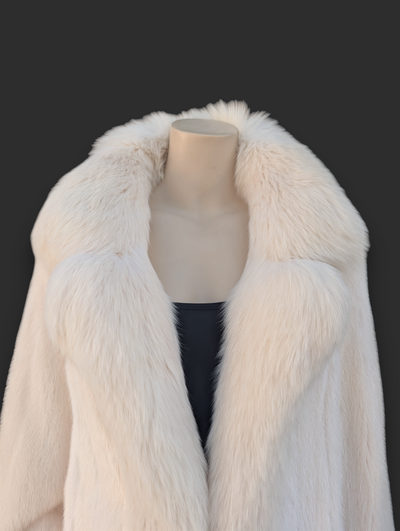 Light Mink & Fox Trim Coat -Medium