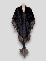 Dark Mink Sable Tails Cape -One Size