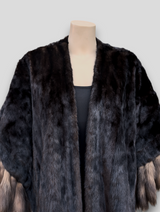 Dark Mink Sable Tails Cape -One Size