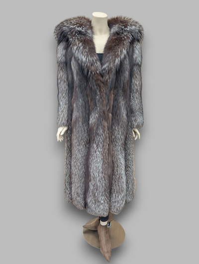 Silver Fox Coat -Medium