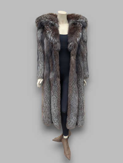 Silver Fox Coat -Medium