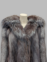 Silver Fox Coat -Medium